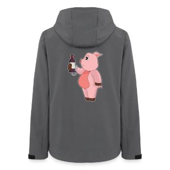 Pork Bottle Red Wine - Women’s Recycled Softshell Jacket by Stanley/Stella - anthracite - Back - AI Model Female 172 light (172cm)