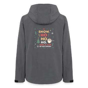 Ho Ho Ho und heißer Kakao - Frauen Recycelte Softshelljacke von Stanley/Stella - Anthrazit - Hinten - AI Model Female 172 light (172cm)
