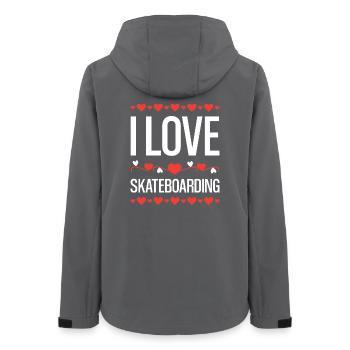 Ich liebe Skateboarding - Frauen Recycelte Softshelljacke von Stanley/Stella - Anthrazit - Hinten - AI Model Female 172 light (172cm)