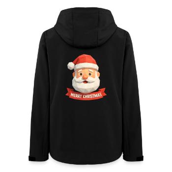 Santa Claus Polygon Design – Merry Christmas - Women’s Recycled Softshell Jacket by Stanley/Stella - black - Back - AI Model Female 172 light (172cm)