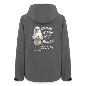 Ohne Meer ist Alles Doof - Frauen Recycelte Softshelljacke von Stanley/Stella - Anthrazit - Hinten - AI Model Female 172 light (172cm)