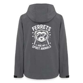 Frettchen Spruch Lustiges Frettchen Geschenk - Frauen Recycelte Softshelljacke von Stanley/Stella - Anthrazit - Hinten - AI Model Female 172 light (172cm)