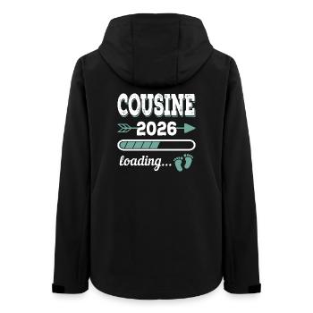 Cousine 2026 Loading Große Cousine - Frauen Recycelte Softshelljacke von Stanley/Stella - Schwarz - Hinten - AI Model Female 172 light (172cm)