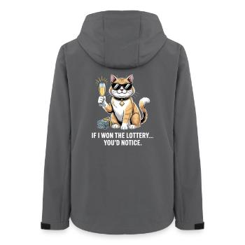 C’est drôle si je gagnais à la loterie, vous remarqueriez un yacht - Veste softshell femme recyclée Stanley/Stella - charbon - Dos - AI Model Female 172 light (172cm)