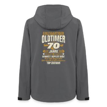 70 Years Unique Classic 70th Birthday - Women’s Recycled Softshell Jacket by Stanley/Stella - anthracite - Back - AI Model Female 172 light (172cm)