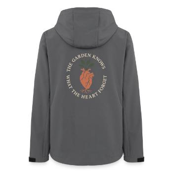 Humour de jardin drôle, amoureux des plantes, - Veste softshell femme recyclée Stanley/Stella - charbon - Dos - AI Model Female 172 light (172cm)