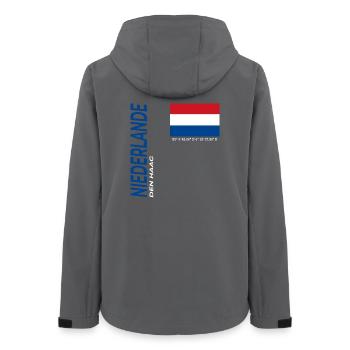 Den Haag - Frauen Recycelte Softshelljacke von Stanley/Stella - Anthrazit - Hinten - AI Model Female 172 light (172cm)