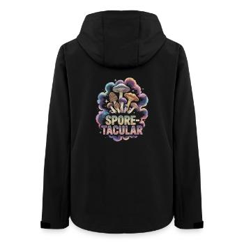 Champignon Spore-tacular Drôle Mycologie - Veste softshell femme recyclée Stanley/Stella - noir - Dos - AI Model Female 172 light (172cm)
