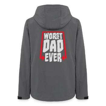 Worst Dad Ever Funny Sarcastic Father's Day Dad - Women’s Recycled Softshell Jacket by Stanley/Stella - anthracite - Back - AI Model Female 172 light (172cm)