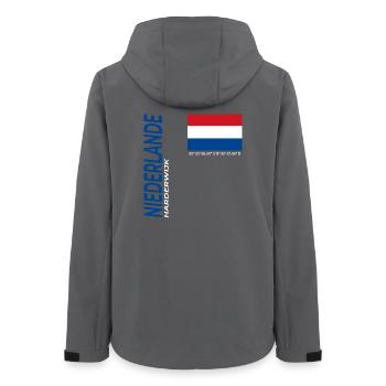 Harderwijk - Frauen Recycelte Softshelljacke von Stanley/Stella - Anthrazit - Hinten - AI Model Female 172 light (172cm)