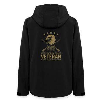 Vétéran de l’armée Vétéran de la Garde nationale en - Veste softshell femme recyclée Stanley/Stella - noir - Dos - AI Model Female 172 light (172cm)