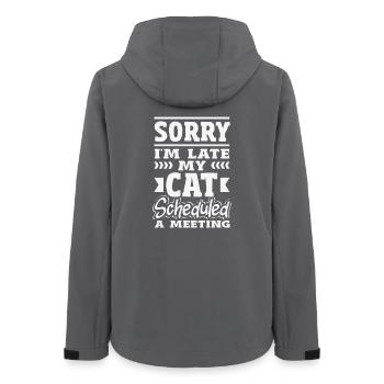 Sorry I'm late. - Women’s Recycled Softshell Jacket by Stanley/Stella - anthracite - Back - AI Model Female 172 light (172cm)