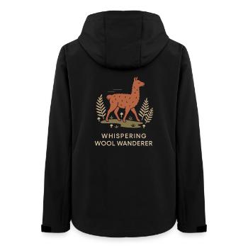 Cottagecore Lama Ästhetisches Süßes Nutztier - Frauen Recycelte Softshelljacke von Stanley/Stella - Schwarz - Hinten - AI Model Female 172 light (172cm)