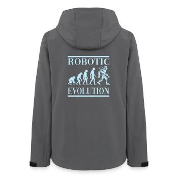 Roboter Evolution Fortschritt Mensch Zukunft - Frauen Recycelte Softshelljacke von Stanley/Stella - Anthrazit - Hinten - AI Model Female 172 light (172cm)