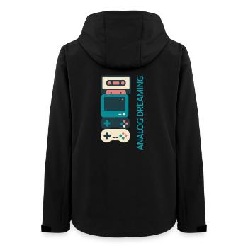 Pile de consoles de rêve analogique - Veste softshell femme recyclée Stanley/Stella - noir - Dos - AI Model Female 172 light (172cm)
