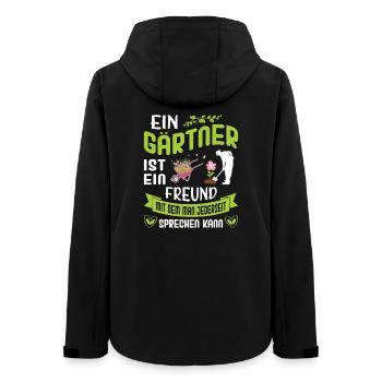 Garden Gardener Gardening Gardening Gardening Gardening - Women’s Recycled Softshell Jacket by Stanley/Stella - black - Back - AI Model Female 172 light (172cm)