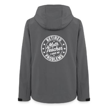 Retired Math Teacher Humor - Frauen Recycelte Softshelljacke von Stanley/Stella - Anthrazit - Hinten - AI Model Female 172 light (172cm)