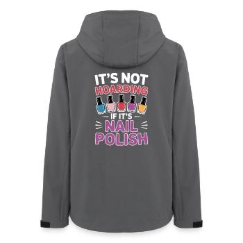 Nail Polish Saying Pedicure Funny Maincure Gift - Women’s Recycled Softshell Jacket by Stanley/Stella - anthracite - Back - AI Model Female 172 light (172cm)