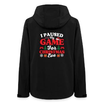 Ich habe mein Spiel für Heiligabend pausiert Gaming Gamer - Frauen Recycelte Softshelljacke von Stanley/Stella - Schwarz - Hinten - AI Model Female 172 light (172cm)