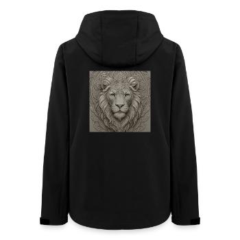 Motif du devant du mandala du lion - Veste softshell femme recyclée Stanley/Stella - noir - Dos - AI Model Female 172 light (172cm)