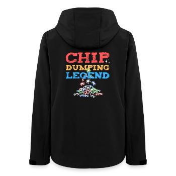 Chip Dumping Legend - Casino, Poker, Jeux - Veste softshell femme recyclée Stanley/Stella - noir - Dos - AI Model Female 172 light (172cm)