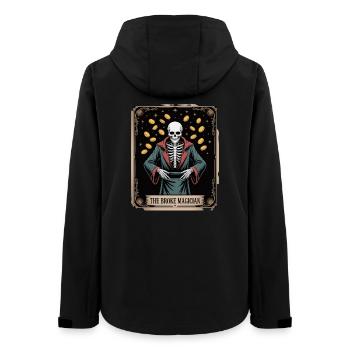 Le magicien fauché squelette sorcier avec des pièces de monnaie - Veste softshell femme recyclée Stanley/Stella - noir - Dos - AI Model Female 172 light (172cm)