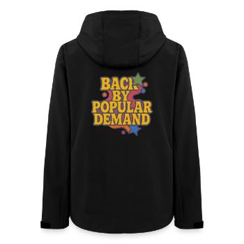 Zurück von Popular Demand Retro Script - Frauen Recycelte Softshelljacke von Stanley/Stella - Schwarz - Hinten - AI Model Female 172 light (172cm)
