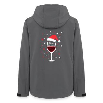Frohe Weinachten Weinglas Weinnachten - Frauen Recycelte Softshelljacke von Stanley/Stella - Anthrazit - Hinten - AI Model Female 172 light (172cm)