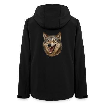 Wolfskopf Wildes Maul - Frauen Recycelte Softshelljacke von Stanley/Stella - Schwarz - Hinten - AI Model Female 172 light (172cm)