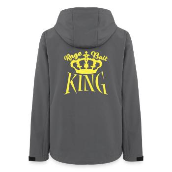 Rage Bait King Provocation Troll Attention - Women’s Recycled Softshell Jacket by Stanley/Stella - anthracite - Back - AI Model Female 172 light (172cm)