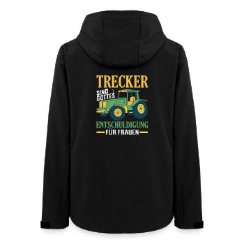 Conducteur de tracteur Agriculteur amateur Tracteur Hommes Dire - Veste softshell femme recyclée Stanley/Stella - noir - Dos - AI Model Female 172 light (172cm)