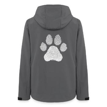 Tierliebhaber Hund Katze Kunst - Frauen Recycelte Softshelljacke von Stanley/Stella - Anthrazit - Hinten - AI Model Female 172 light (172cm)