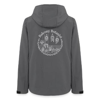 Balkon-Botaniker - Frauen Recycelte Softshelljacke von Stanley/Stella - Anthrazit - Hinten - AI Model Female 172 light (172cm)