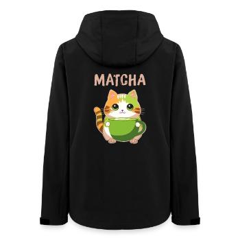 Matcha Katze - Frauen Recycelte Softshelljacke von Stanley/Stella - Schwarz - Hinten - AI Model Female 172 light (172cm)