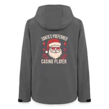 Gambling Fan Santa ́s Preferred Player Casino - Women’s Recycled Softshell Jacket by Stanley/Stella - anthracite - Back - AI Model Female 172 light (172cm)