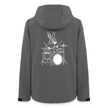 Rythm Rabbit Drummer - Veste softshell femme recyclée Stanley/Stella - charbon - Dos - AI Model Female 172 light (172cm)