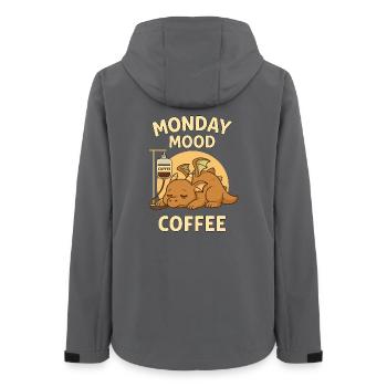 Lundi Dragon Fatigué & Café - Veste softshell femme recyclée Stanley/Stella - charbon - Dos - AI Model Female 172 light (172cm)