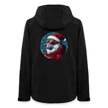 Wolf Weihnachten Christmas Xmas - Women’s Recycled Softshell Jacket by Stanley/Stella - black - Back - AI Model Female 172 light (172cm)