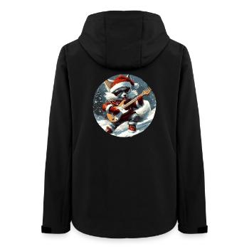 Fuchs Weihnachten Gitarre - Frauen Recycelte Softshelljacke von Stanley/Stella - Schwarz - Hinten - AI Model Female 172 light (172cm)