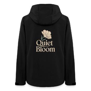 Quiet Bloom – Delicate Bloom - Women’s Recycled Softshell Jacket by Stanley/Stella - black - Back - AI Model Female 172 light (172cm)