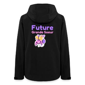 Zukünftige Big Sister Gamer - Frauen Recycelte Softshelljacke von Stanley/Stella - Schwarz - Hinten - AI Model Female 172 light (172cm)