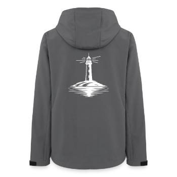 Lumières allumées, départ en tempête - Lighthouse Stories - Veste softshell femme recyclée Stanley/Stella - charbon - Dos - AI Model Female 172 light (172cm)