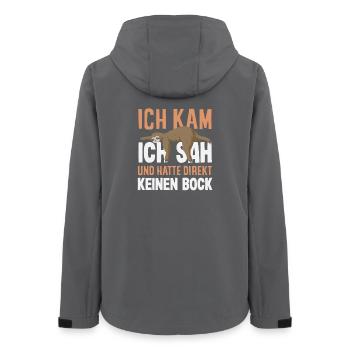 Lustiges Faultier Keine Motivation Spruch - Frauen Recycelte Softshelljacke von Stanley/Stella - Anthrazit - Hinten - AI Model Female 172 light (172cm)