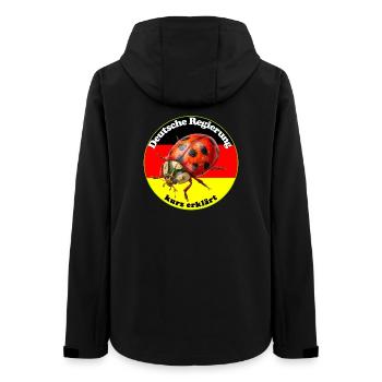 Explications brièves de la politique et du gouvernement allemands - Veste softshell femme recyclée Stanley/Stella - noir - Dos - AI Model Female 172 light (172cm)