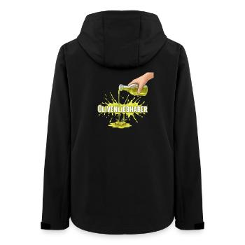 Olive Oil Lovers - Women’s Recycled Softshell Jacket by Stanley/Stella - black - Back - AI Model Female 172 light (172cm)