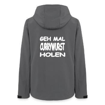 Currywurst - Frauen Recycelte Softshelljacke von Stanley/Stella - Anthrazit - Hinten - AI Model Female 172 light (172cm)