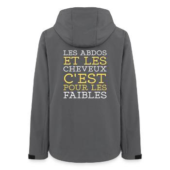 Humor Abs Schwachhaar-Mann T-Shirt - Frauen Recycelte Softshelljacke von Stanley/Stella - Anthrazit - Hinten - AI Model Female 172 light (172cm)