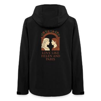 Mythologie de l’amour ancien Romance Vintage - Veste softshell femme recyclée Stanley/Stella - noir - Dos - AI Model Female 172 light (172cm)
