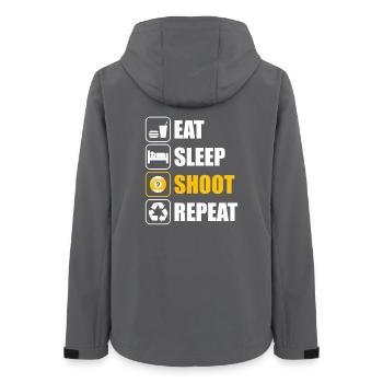 Mange, dors, shoote, joueur de billard drôle, joueur de billard - Veste softshell femme recyclée Stanley/Stella - charbon - Dos - AI Model Female 172 light (172cm)
