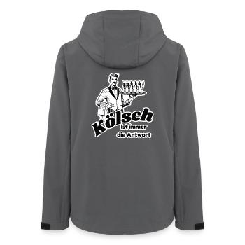Kölsch – Ist immer die Antwort Design - Frauen Recycelte Softshelljacke von Stanley/Stella - Anthrazit - Hinten - AI Model Female 172 light (172cm)